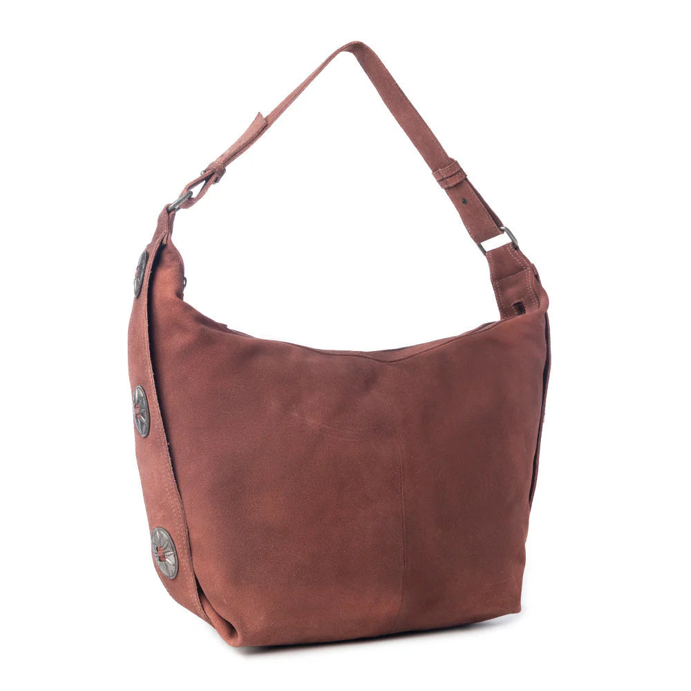 Myra Auburn Valley Suede Leather Shoulder Bag
