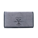 Compact charcoal wallet crossbody with multiple compartments