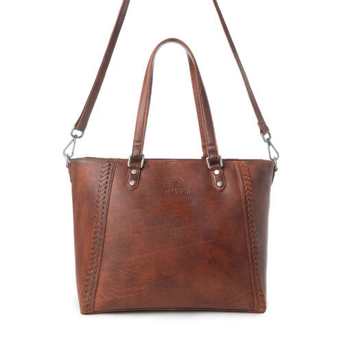 Myra Zidana Woven Leather Tote