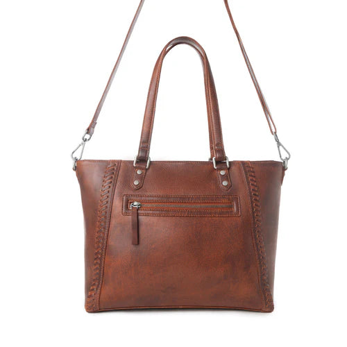 Myra Zidana Woven Leather Tote