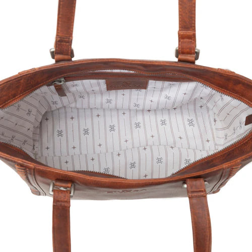 Myra Zidana Woven Leather Tote