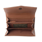 Myra Boho Blues RFID wallet with hand-tooled leather, card slots, and zippered pocket