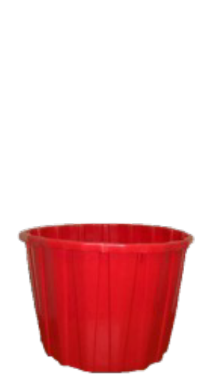 Red cattle supplement tub