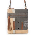 Myra USA Canvas Patch Crossbody Bag S-8050 with upcycled canvas and genuine leather details from DeKalb Farmers Co-op
