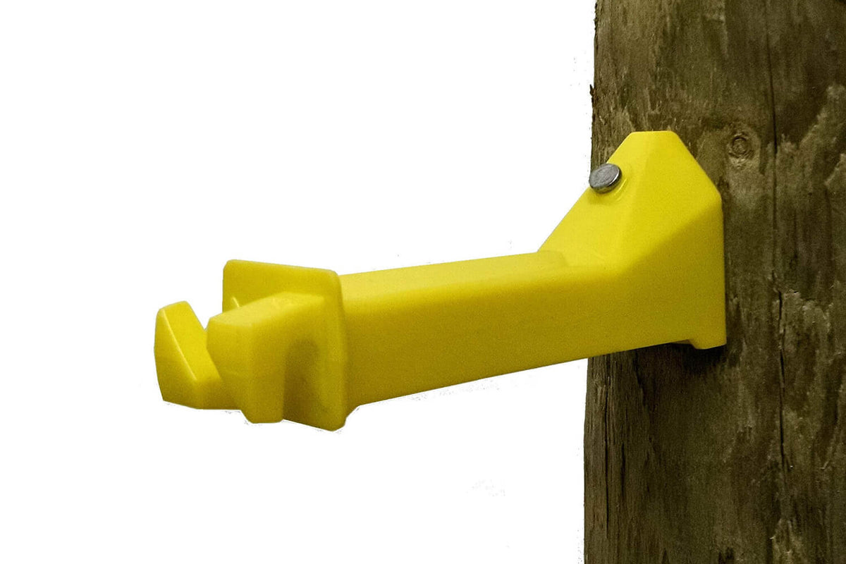 Wood Post Electric Fence Insulator Extender – 5" Offset (15 Pack)