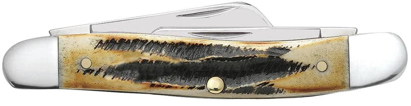 Reverse side of closed Case Medium Stockman showing jigged BoneStag handle