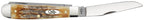 Case 6.5 BoneStag Trapper knife showing its jigged and hand-flamed BoneStag genuine bone handle