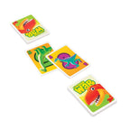 Dinosaur War battle cards showing illustrated dinosaurs and numbered values