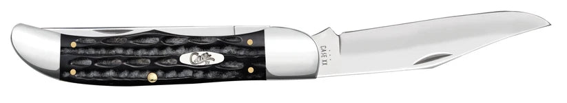 Case buffalo horn Folding Hunter with Clip blade extended