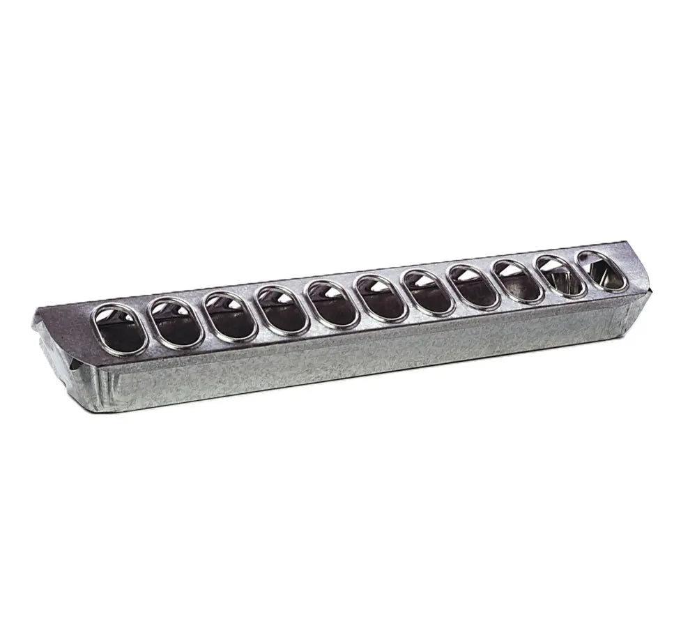 Miller Manufacturing 18-Inch Galvanized Slide-Top Poultry Feeder – 9822