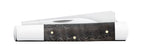 Case Smooth Black Curly Oak Wood Trapper knife closed showing natural wood grain handle
