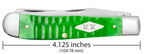 Case Gator Trapper pocket knife with measurements displayed