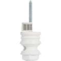 Screw-On Polyethylene Electric Fence Insulator – White