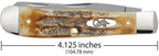 Case 6.5 BoneStag Trapper pocket knife with amber and honey-toned BoneStag handle