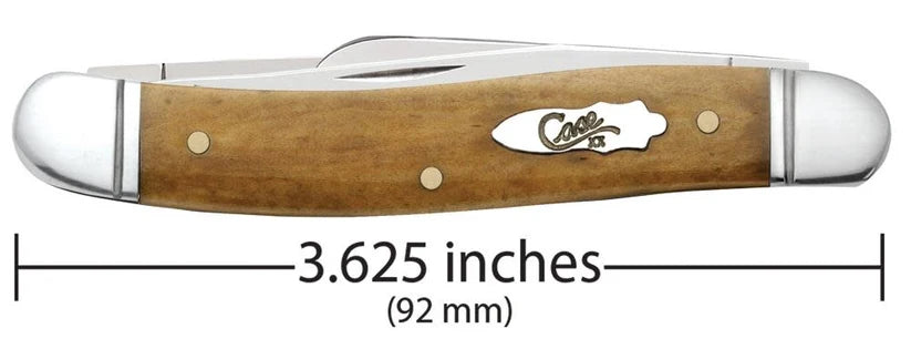 Closed Case Smooth Antique Bone Medium Stockman knife with 3.625-inch length measurement