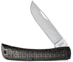 Case XR Sod Buster Jr. Black Burlap knife with Skinner blade partially open