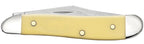 Case Peanut 00030 shown closed with yellow synthetic handle