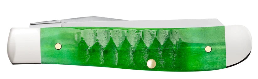 Case Gator Mini Trapper folding knife with bright green 