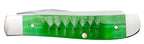 Case Gator Mini Trapper folding knife with bright green 