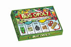 Bug-Opoly board game box featuring colorful insects and a creeping, crawling property-trading game