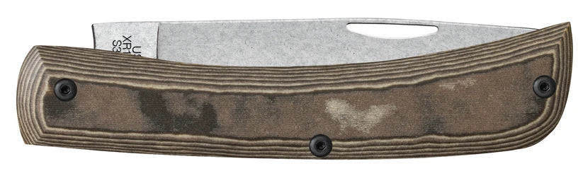 Reverse side of closed Case XR Sod Buster Jr. showing smooth Luna Richlite handle