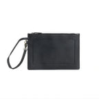 Myra Canyon Colours Ebony black pebbled leather clutch