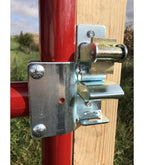 Sure-Latch one-way gate latch and pin components
