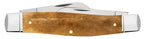 Reverse side of closed Case Smooth Antique Bone Large Stockman knife showing the bone handle