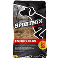Sportmix Premium Energy Plus dog food, 50-pound black bag showing the front panel with 24% protein and 20% fat