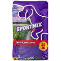Sportmix Puppy Small Bites 28/20 dry dog food, purple 33 lb bag, front view