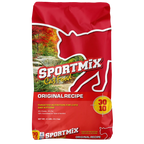Sportmix Original Recipe 30/10 dry cat food, red 31 lb bag, front view