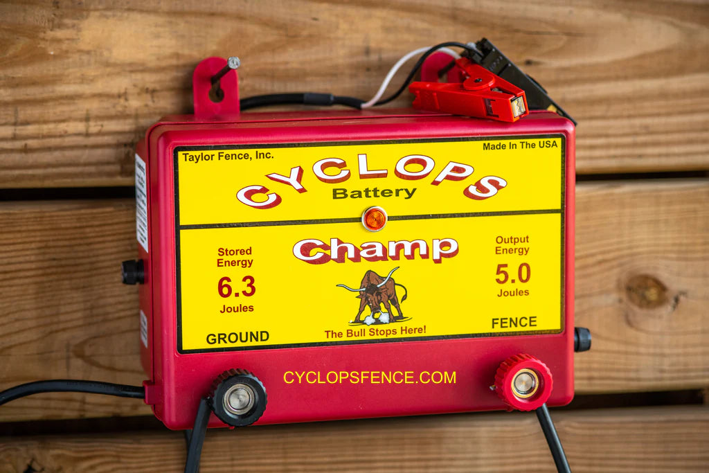 Cyclops CHAMP 5 Joule 12V DC Battery Electric Fence Energizer