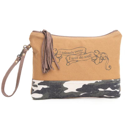 Myra Paloma Do Well Canvas Wristlet Pouch