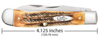Case 6.5 BoneStag Trapper knife showing 4.125-inch closed length