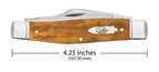 Closed Case Smooth Antique Bone Large Stockman knife with 4.25-inch length measurement